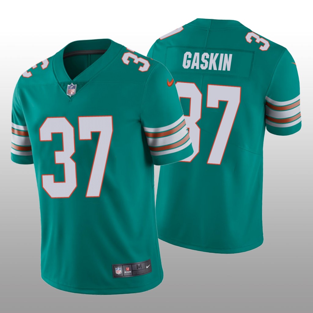 Miami Dolphins Myles Gaskin Aqua Jersey Alternate Vapor Limited Vapor Limited - Men's