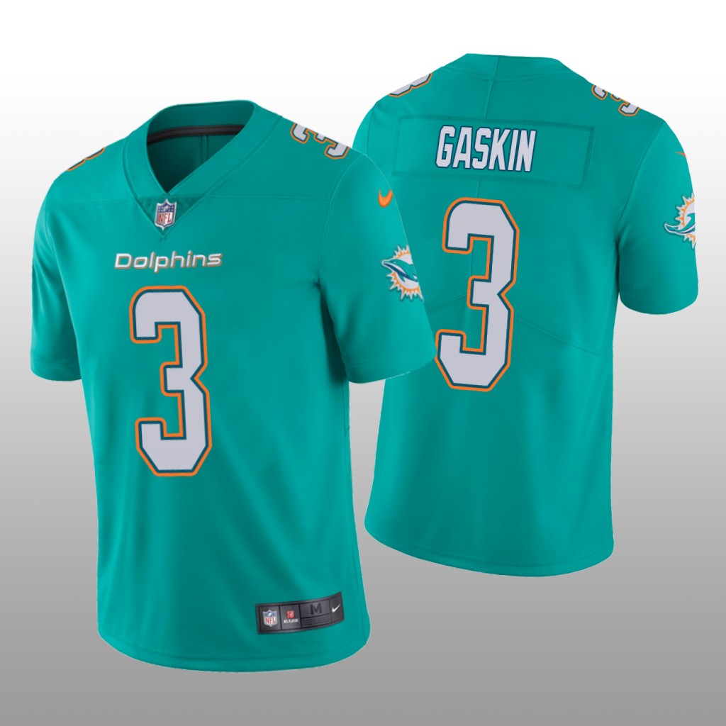 Miami Dolphins Myles Gaskin Aqua Jersey Vapor Limited - Men's