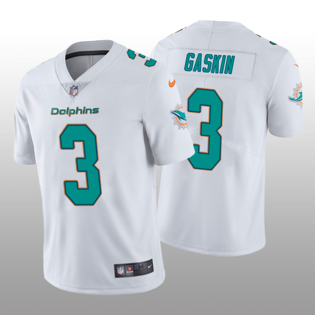 Miami Dolphins Myles Gaskin White Jersey Vapor Limited - Men's