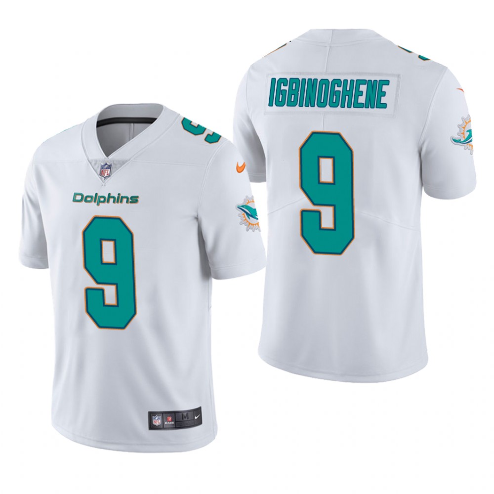 Miami Dolphins Noah Igbinoghene White Jersey Vapor Limited - Men's