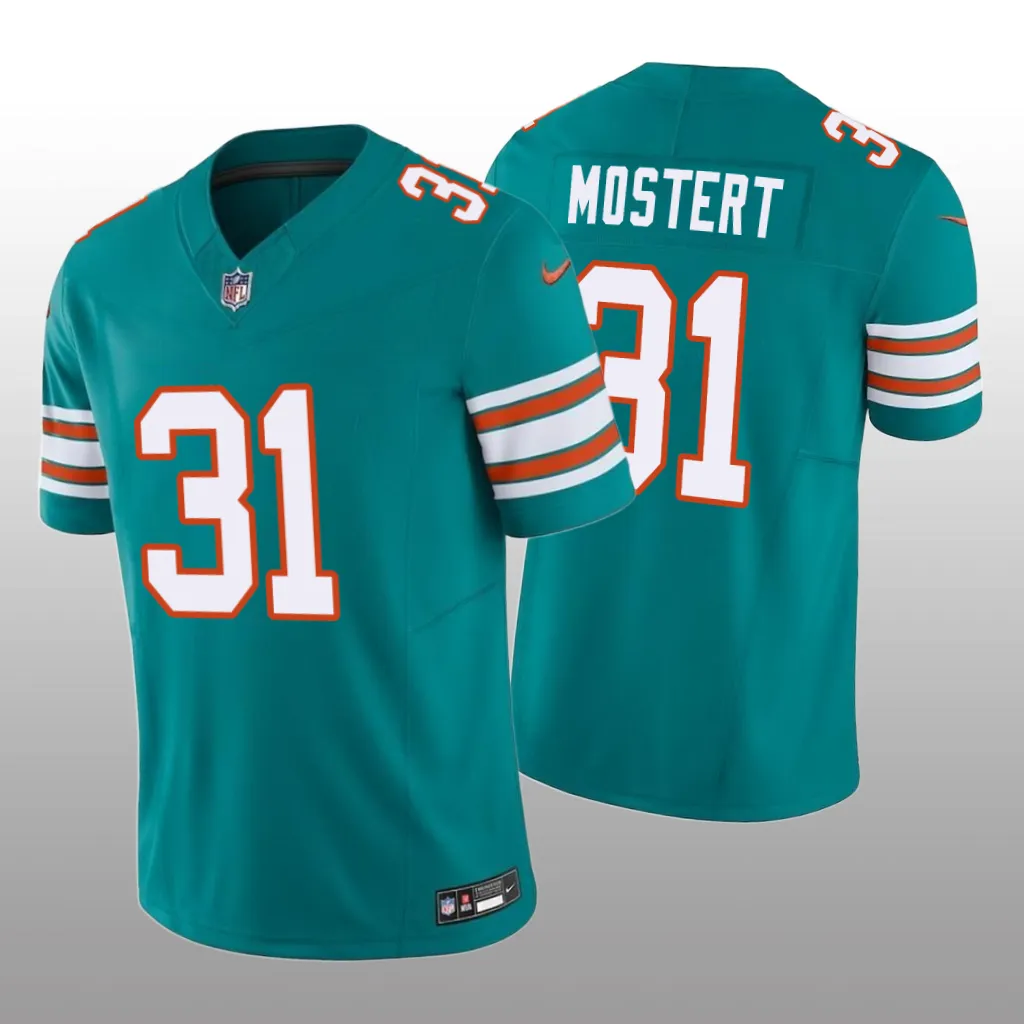 Miami Dolphins Raheem Mostert Aqua Jersey 2020 Vapor F.U.S.E. Limited