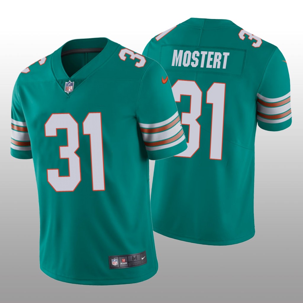 Miami Dolphins Raheem Mostert Aqua Jersey Vapor Limited - Men's