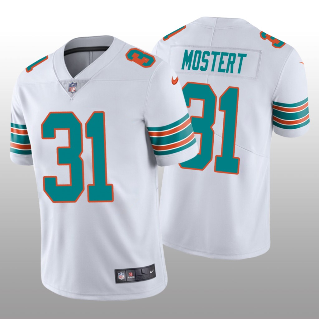 Miami Dolphins Raheem Mostert White Jersey Vapor Limited - Men's
