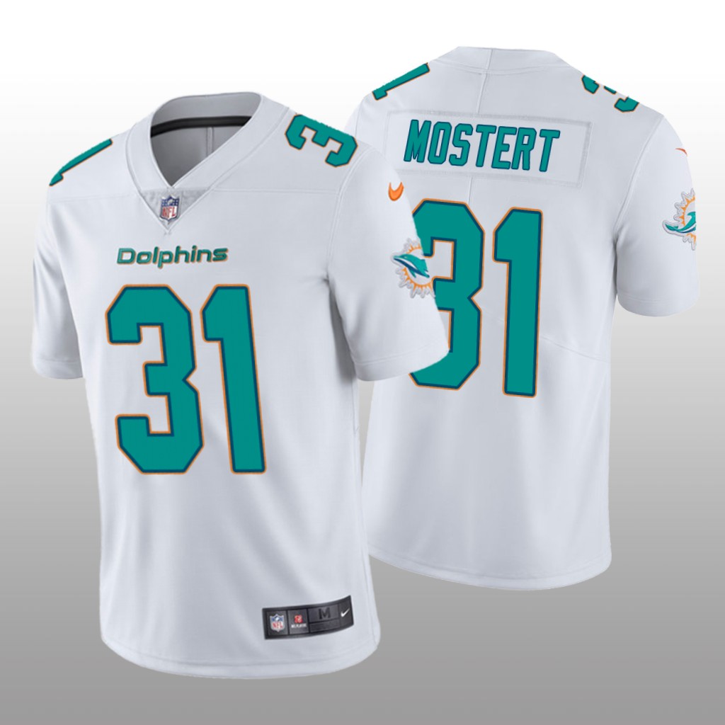 Miami Dolphins Raheem Mostert White Jersey Vapor Limited - Men's