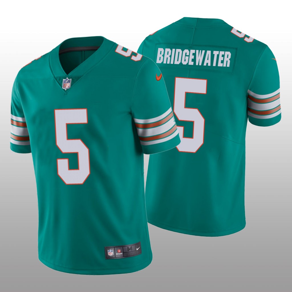 Miami Dolphins Teddy Bridgewater Aqua Jersey Alternate Vapor Limited Men's