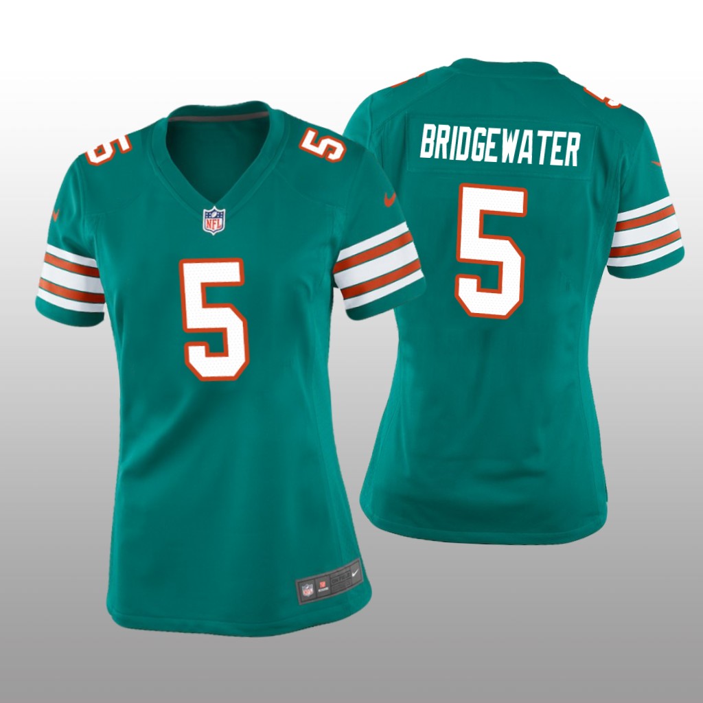 Miami Dolphins Teddy Bridgewater Aqua Jersey Throwback Game - Women's