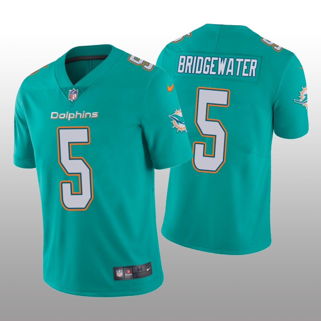 Miami Dolphins Teddy Bridgewater Aqua Jersey Vapor Limited Men's