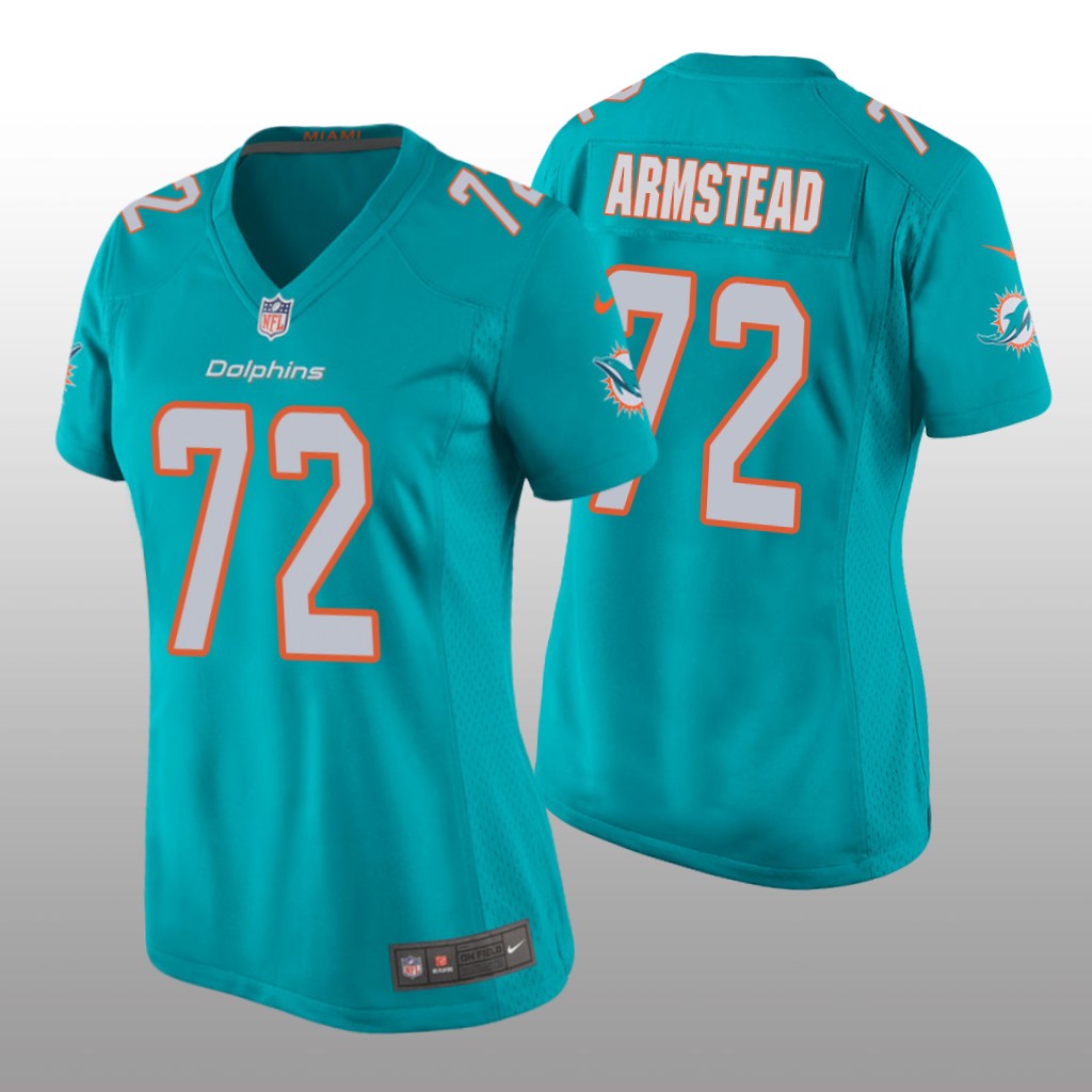 Miami Dolphins Terron Armstead Aqua Jersey Game - Women's