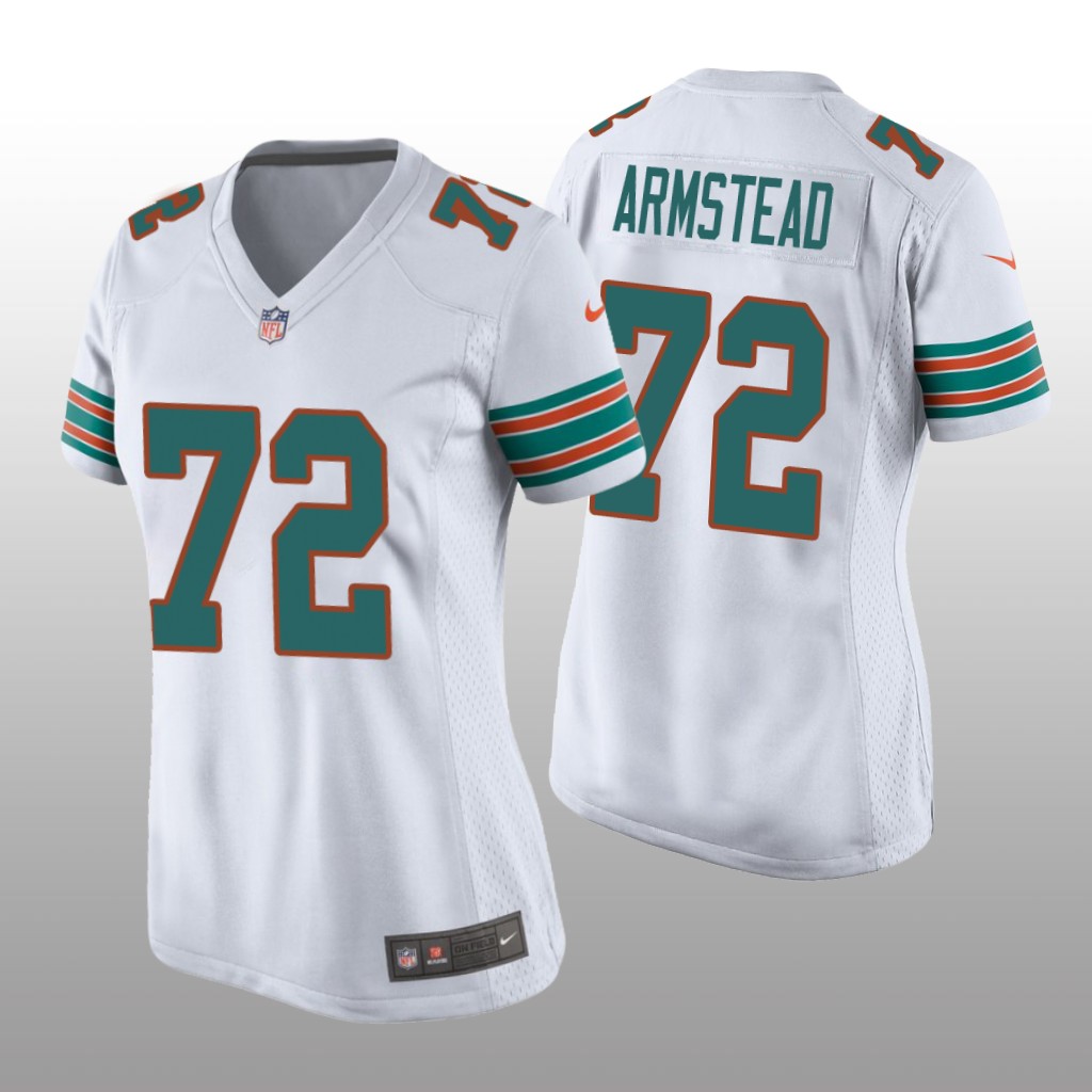 Miami Dolphins Terron Armstead White Jersey Throwback Game - Women's