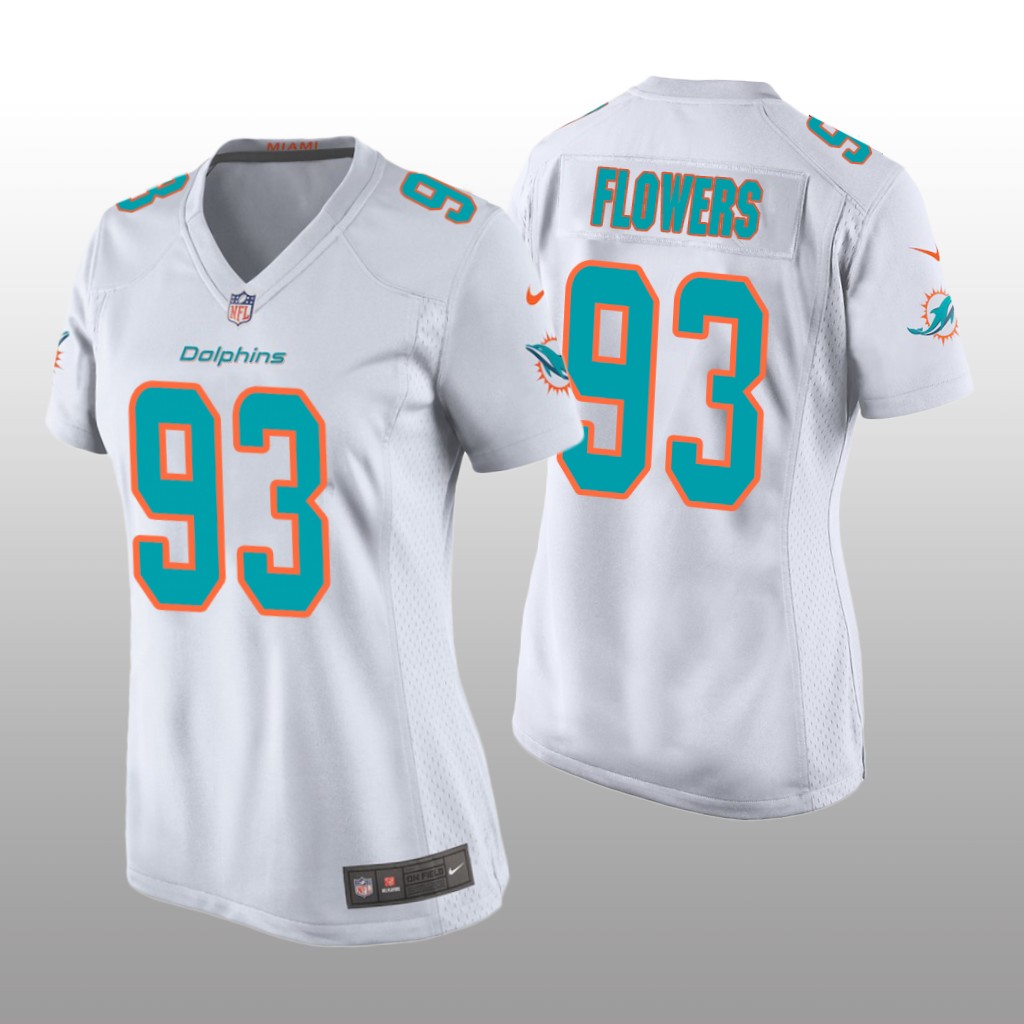 Miami Dolphins Trey Flowers White Jersey Game - Women's