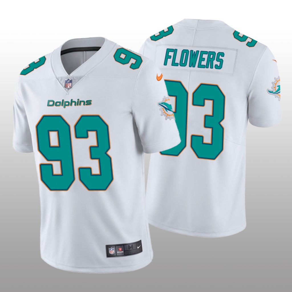 Miami Dolphins Trey Flowers White Jersey Vapor Limited - Men's
