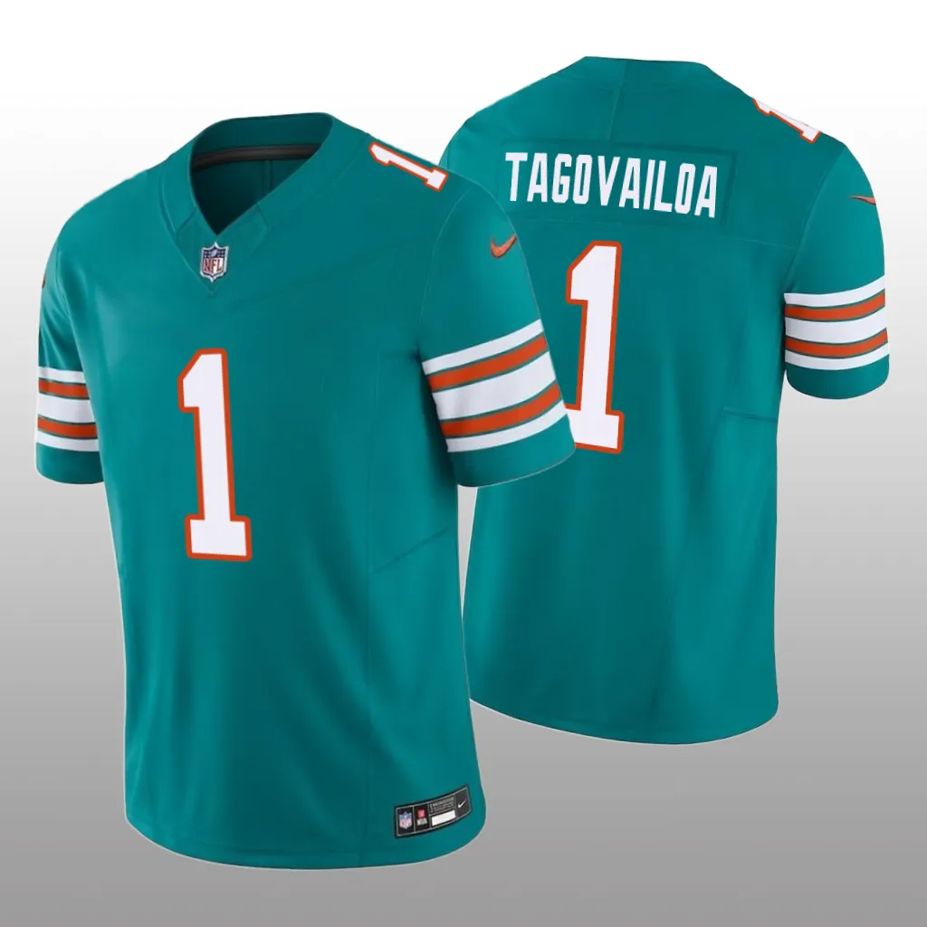 Miami Dolphins Tua Tagovailoa Aqua Jersey 2020 Vapor F.U.S.E. Limited