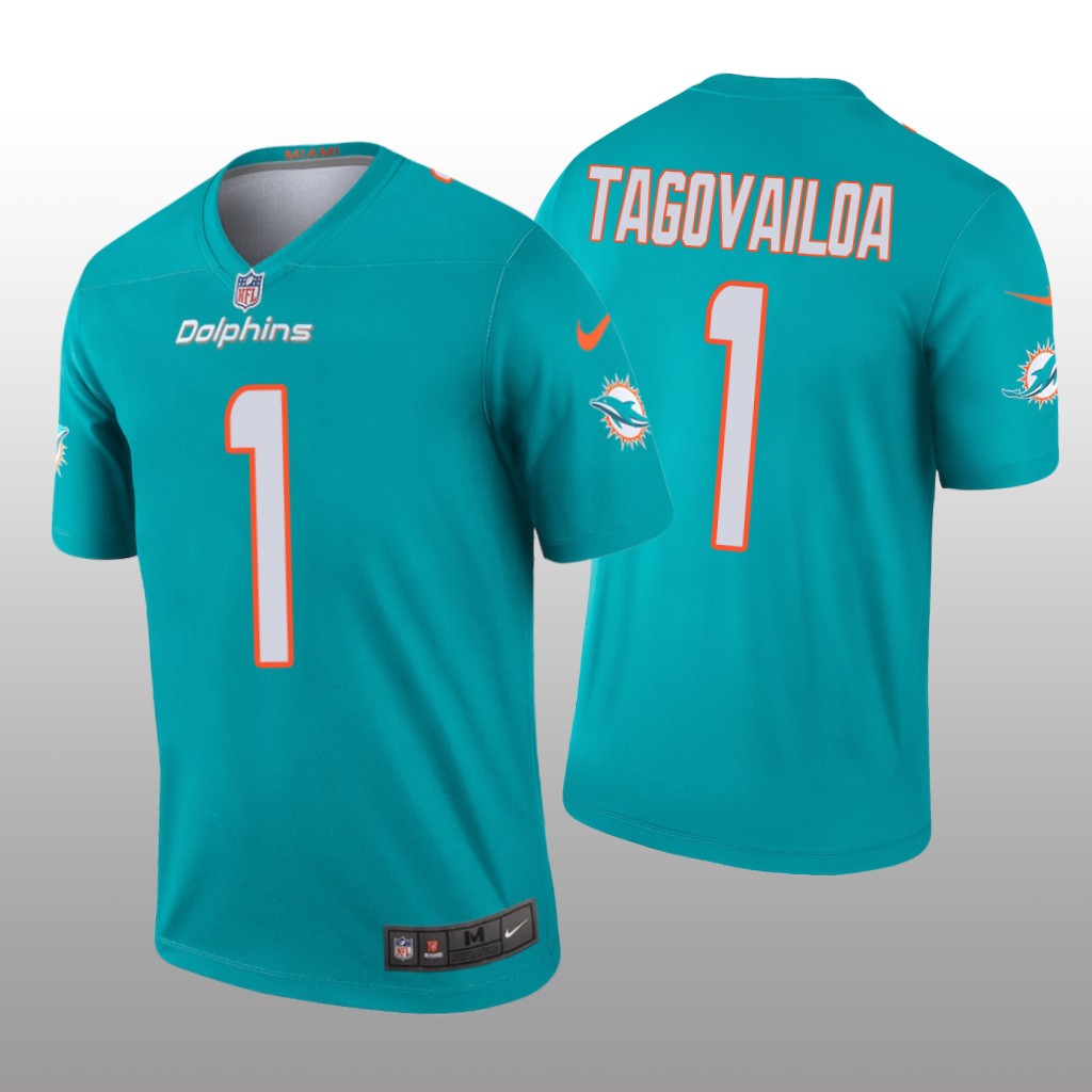 Miami Dolphins Tua Tagovailoa Aqua Jersey Legend - Men's
