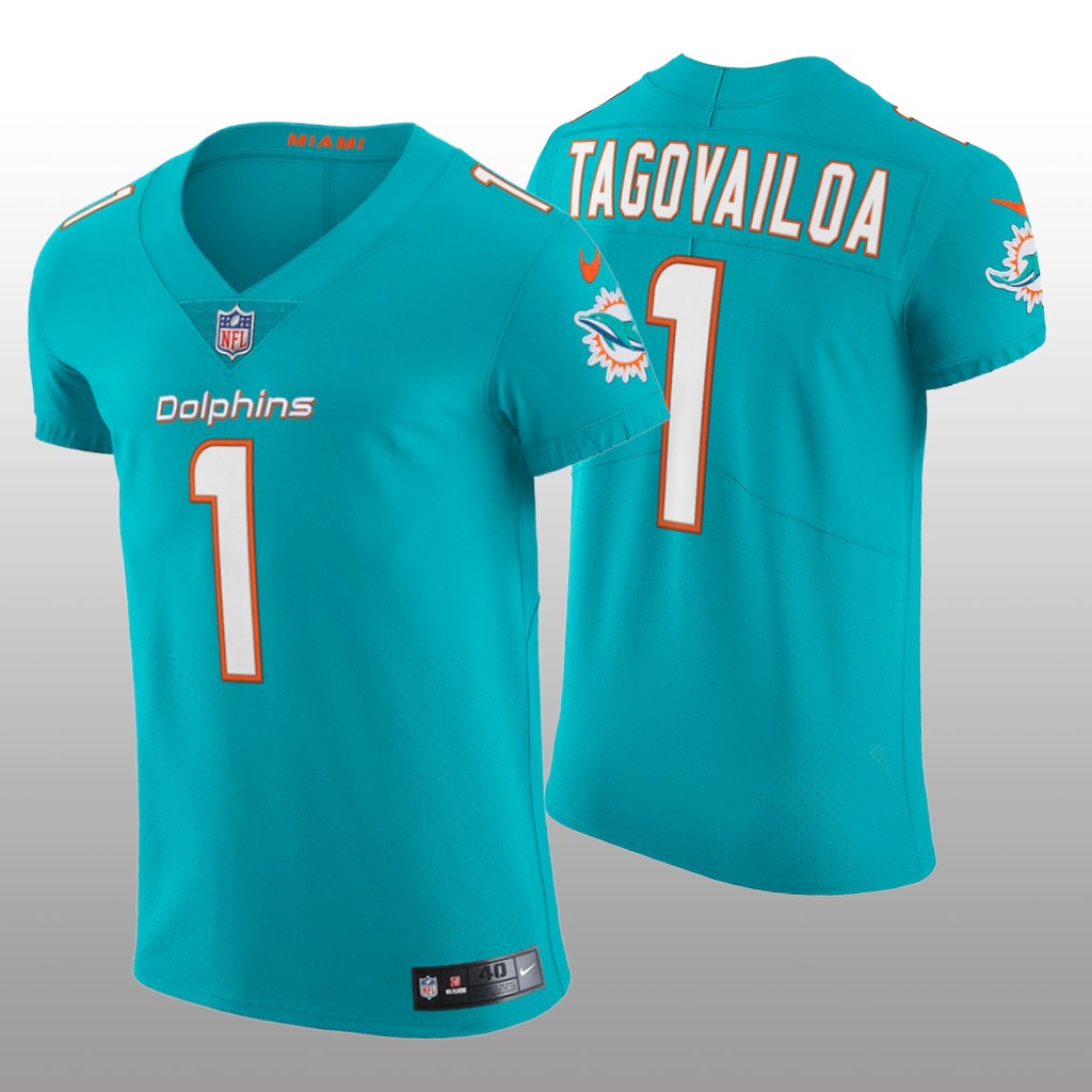Miami Dolphins Tua Tagovailoa Aqua Jersey Vapor Elite Men's