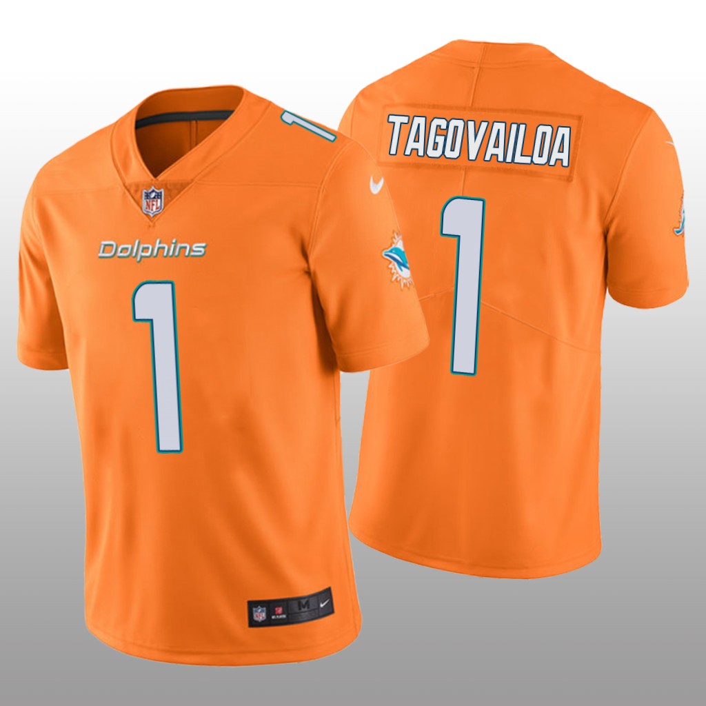 Miami Dolphins Tua Tagovailoa Orange Jersey Color Rush Limited - Men's