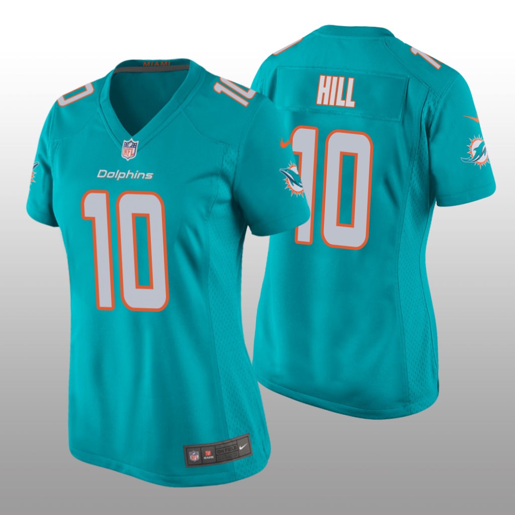 Miami Dolphins Tyreek Hill Aqua Jersey Game - Women's