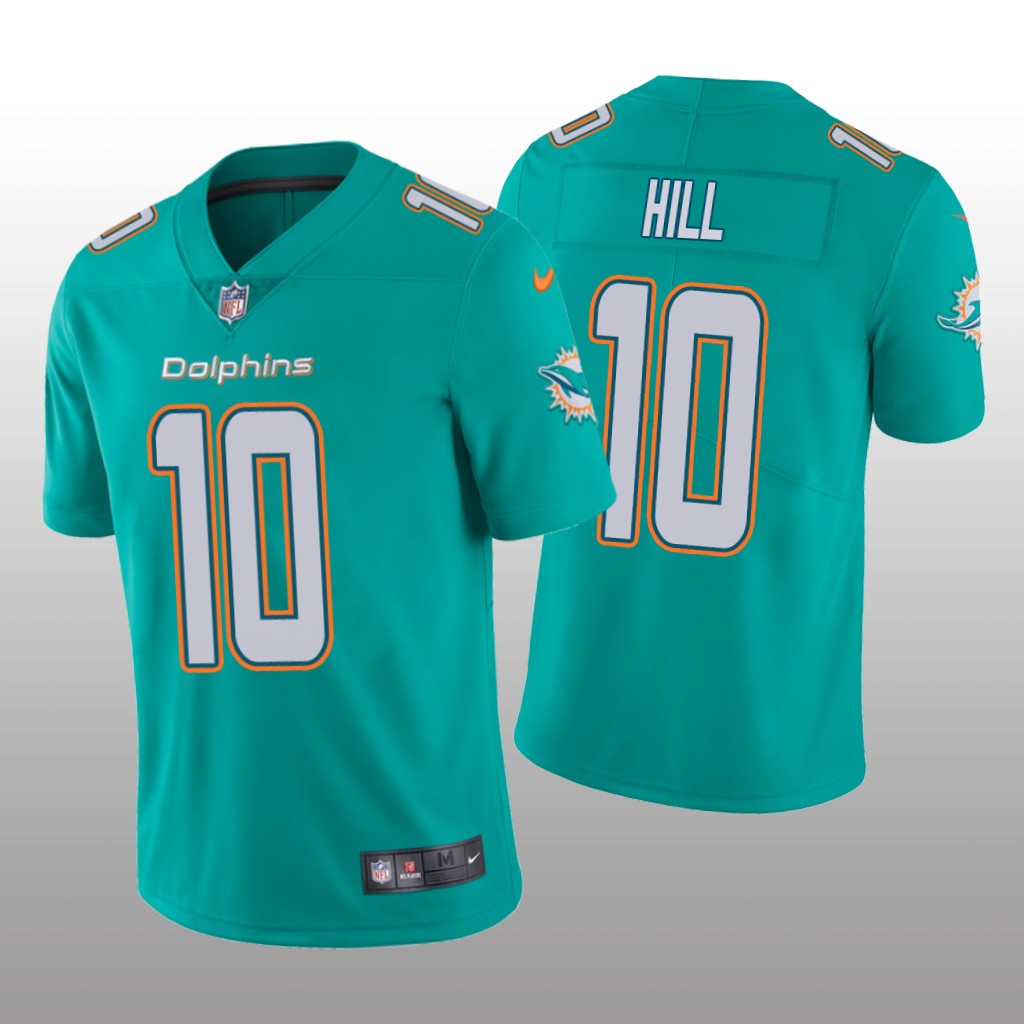 Miami Dolphins Tyreek Hill Aqua Jersey Vapor Limited - Men's