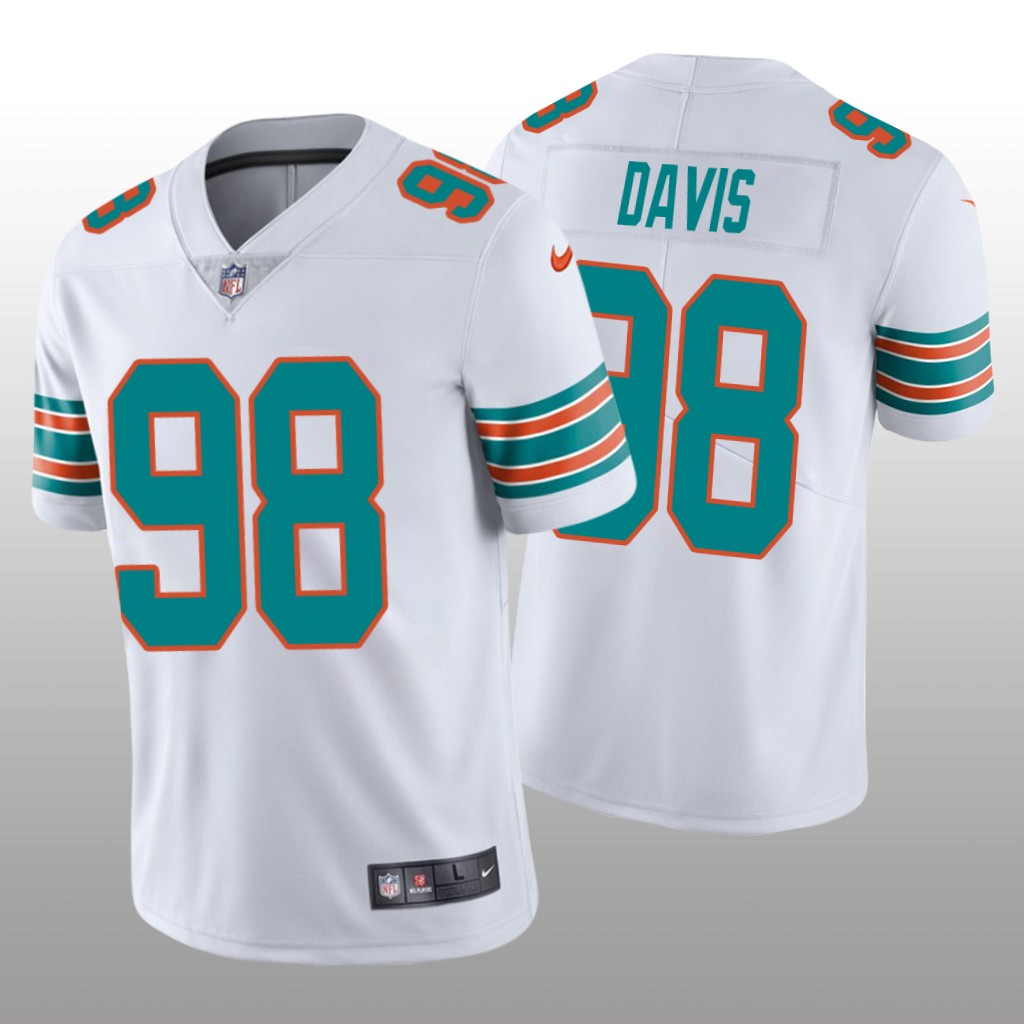 Miami Dolphins White 2020 NFL Draft Alternate Vapor Limited Raekwon Davis Jersey