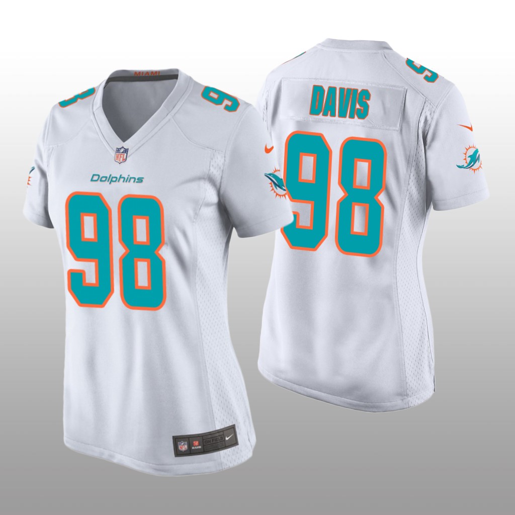Miami Dolphins White 2020 NFL Draft Raekwon Davis Game Jersey