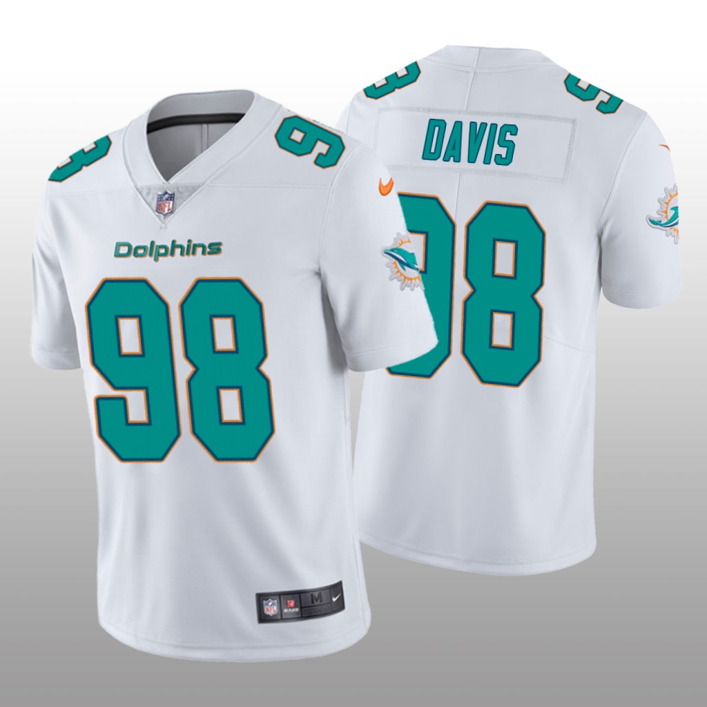 Miami Dolphins White 2020 NFL Draft Vapor Limited Raekwon Davis Jersey