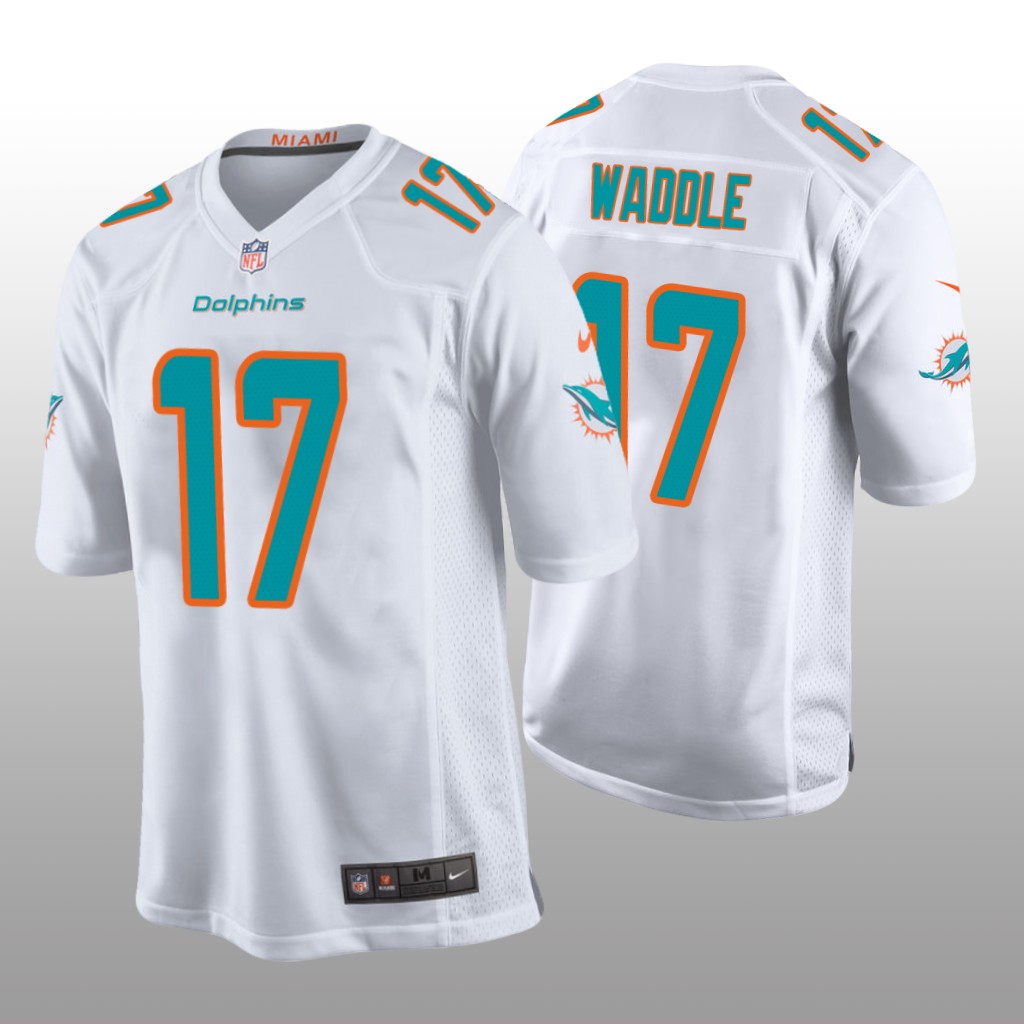 Miami Dolphins White 2021 NFL Draft Jaylen Waddle Game Jersey