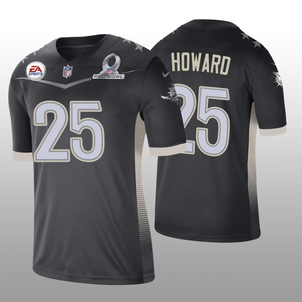 Miami Dolphins Xavien Howard Anthracite Jersey 2021 AFC Pro Bowl Game - Men's