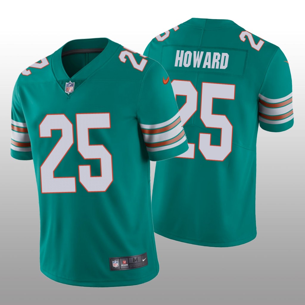Miami Dolphins Xavien Howard Aqua Jersey Alternate Vapor Limited Men's