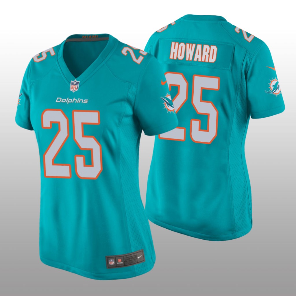 Miami Dolphins Xavien Howard Aqua Jersey Game - Women's