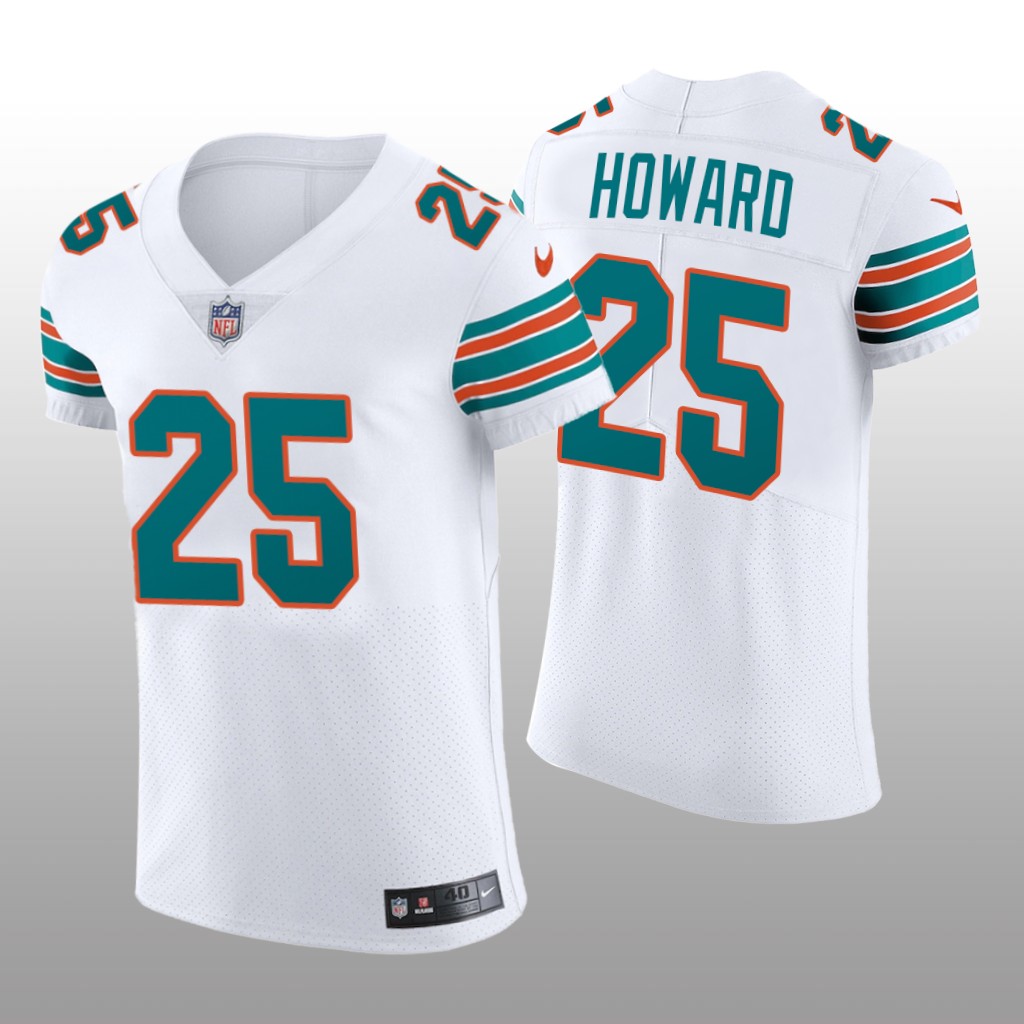 Miami Dolphins Xavien Howard White Jersey Vapor Elite Men's