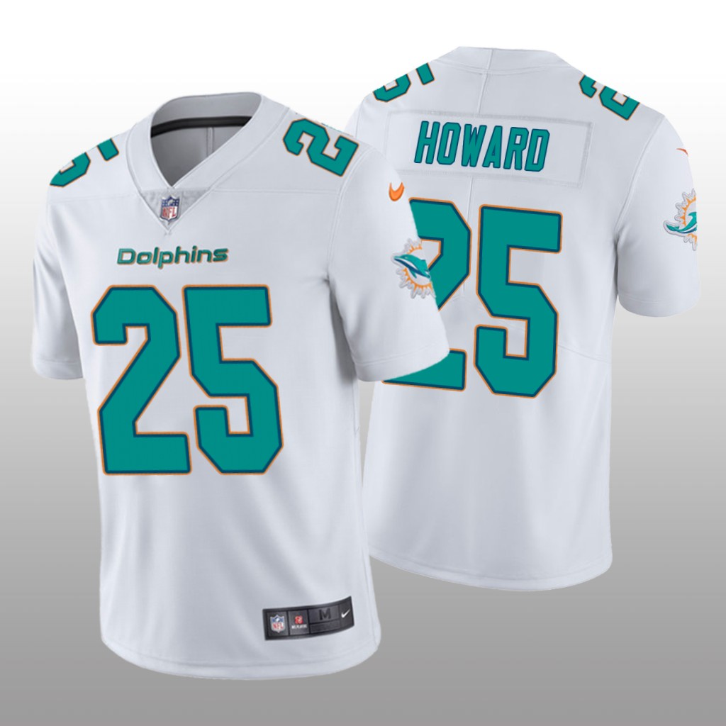Miami Dolphins Xavien Howard White Jersey Vapor Limited - Men's