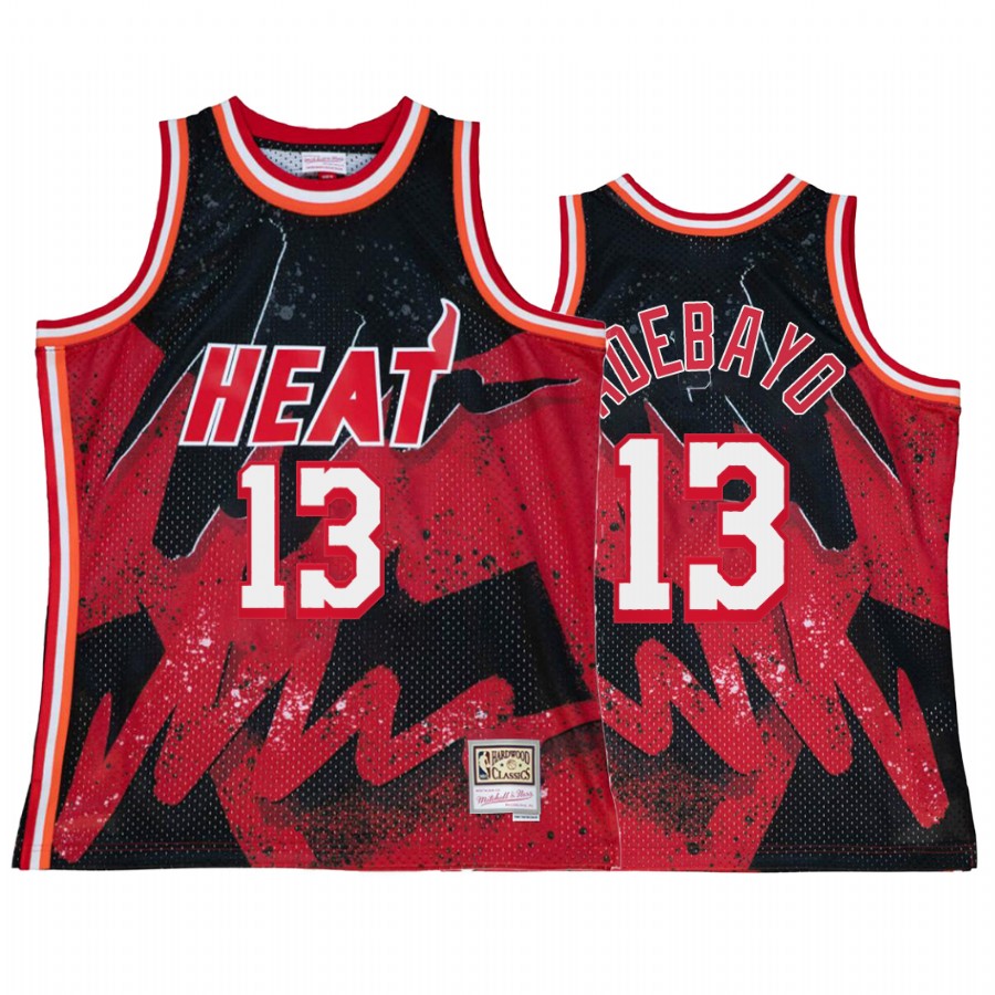 Miami Heat Bam Adebayo Hyper Hoop #13 Red Throwback 90s Jersey