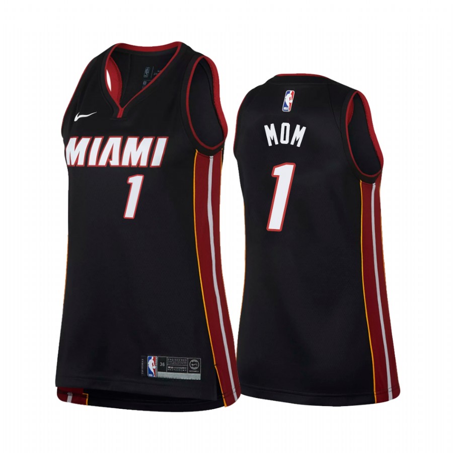 Miami Heat Black NO.1 Mom Jersey 2021 Mothers Day Women