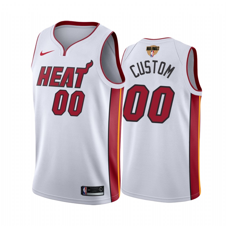 Miami Heat Custom 2020 NBA Finals Bound White Jersey Association Edition