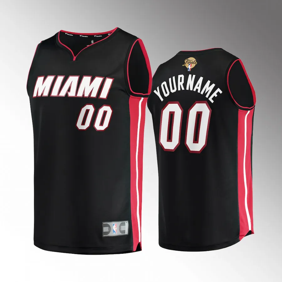 Miami Heat Custom 2023 NBA Finals Youth Black Jersey #00 Fastbreak Player