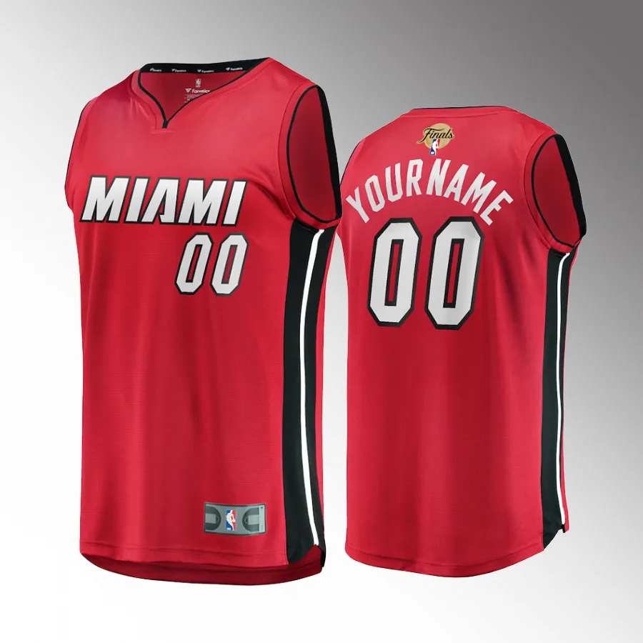 Miami Heat Custom 2023 NBA Finals Youth Red Jersey #00 Fastbreak Player