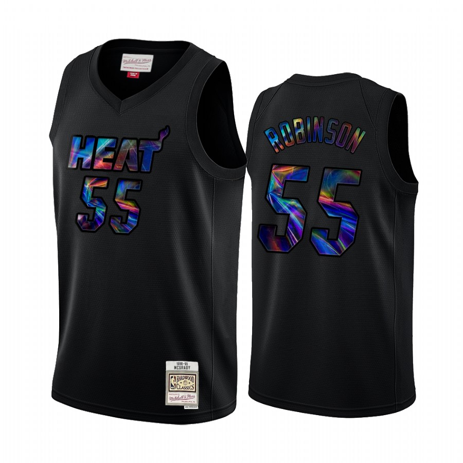 Miami Heat Duncan Robinson #55 Jersey Iridescent HWC Limited Black Holographic