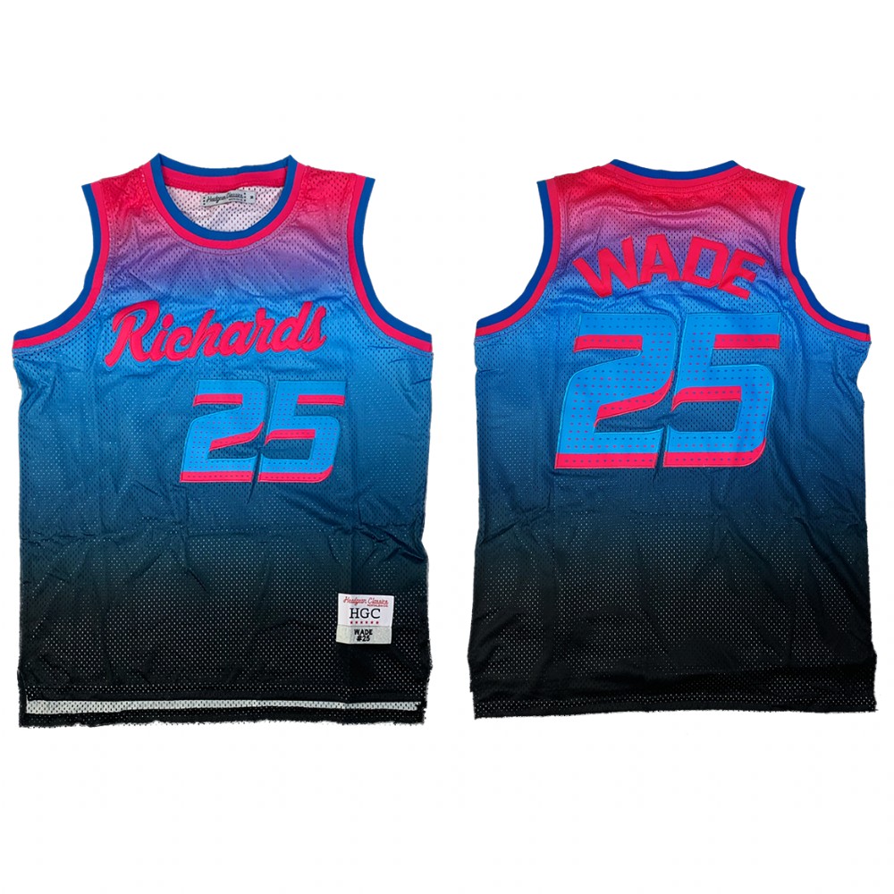 Miami Heat Dwayne Wade Blue City Richards High School  Jersey