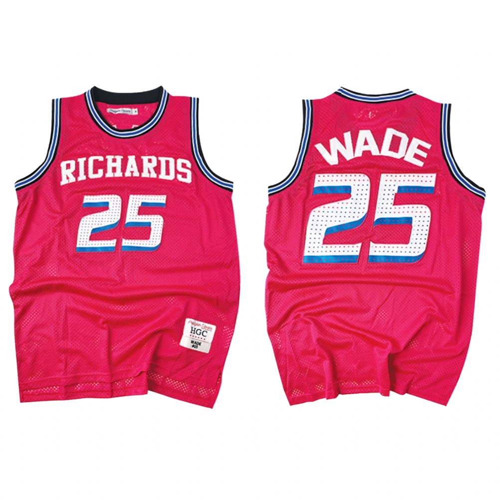 Miami Heat Dwayne Wade Pink Richards High School  Jersey