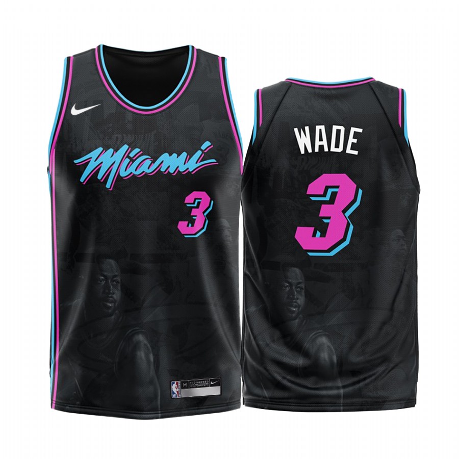 Miami Heat Dwyane Wade #3 Black 2020 Fashion Edition Jersey