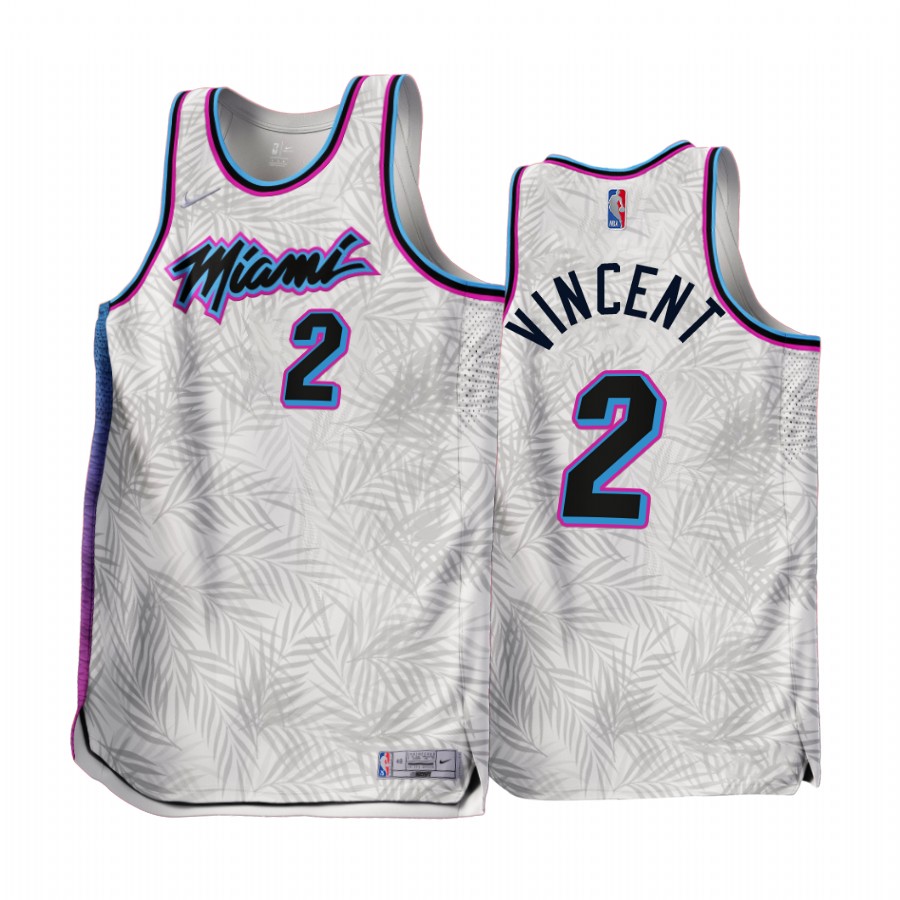 Miami Heat Gabe Vincent 2022-23 Earned Edition White #2 Jersey