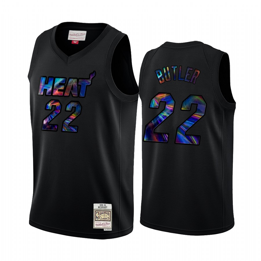 Miami Heat Jimmy Butler #22 Jersey Iridescent HWC Limited Black Holographic