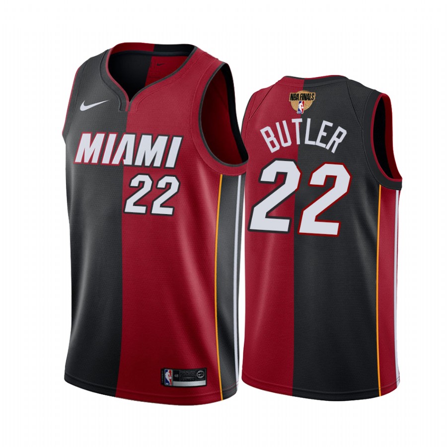 Miami Heat Jimmy Butler 2020 NBA Finals Bound Red Black Jersey Split Special Edition