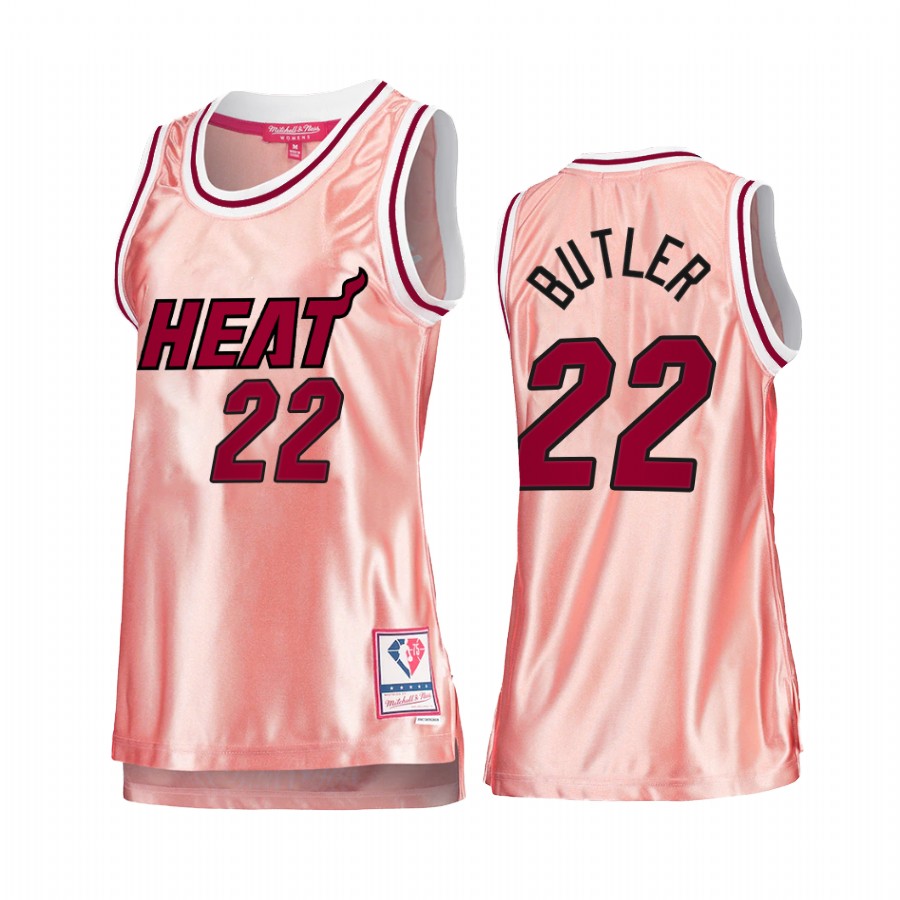 Miami Heat Jimmy Butler Rose Gold Pink 75th Anniversary Women's Jersey #22