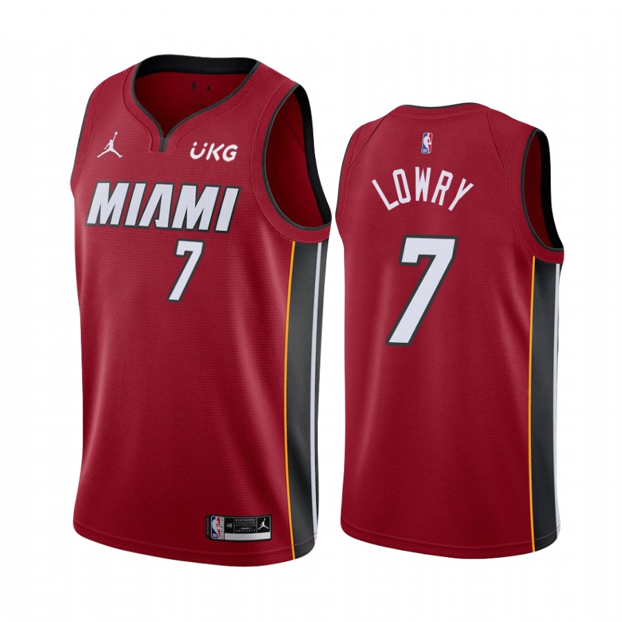 Miami Heat Kyle Lowry #7 Red 2021 Statement Edition Jersey