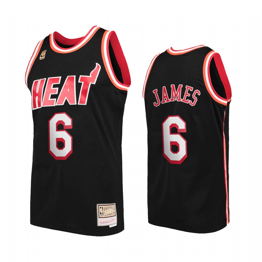 Miami Heat LeBron James #6 Black Hardwood Classics 2010-14 Jersey