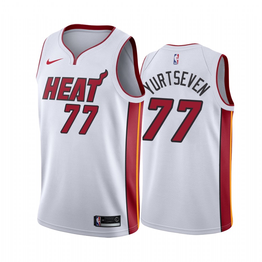 Miami Heat Omer Yurtseven #77 White Association Edition Jersey 2021 Trade