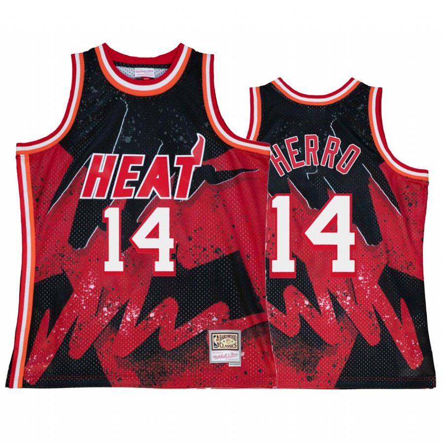 Miami Heat Tyler Herro Hyper Hoop #14 Red Throwback 90s Jersey