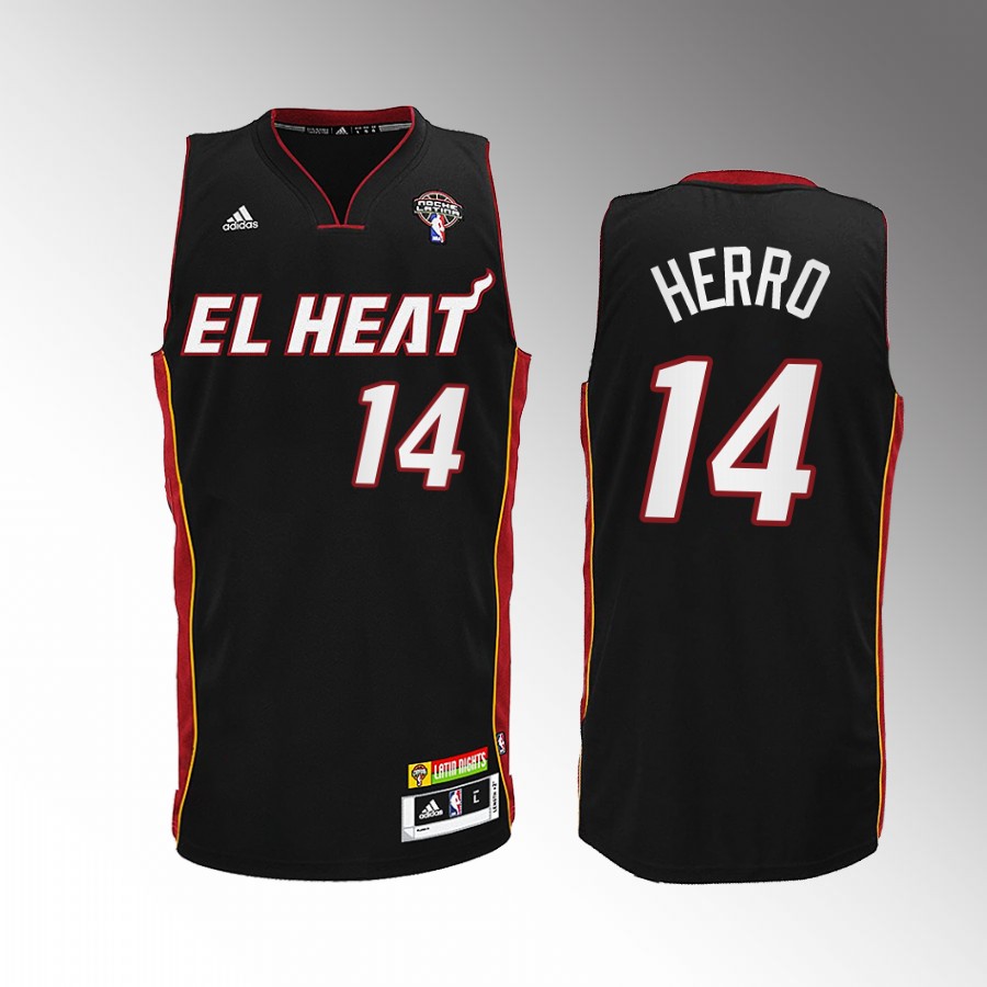 Miami Heat Tyler Herro Noche Latina #14 Black Throwback Jersey