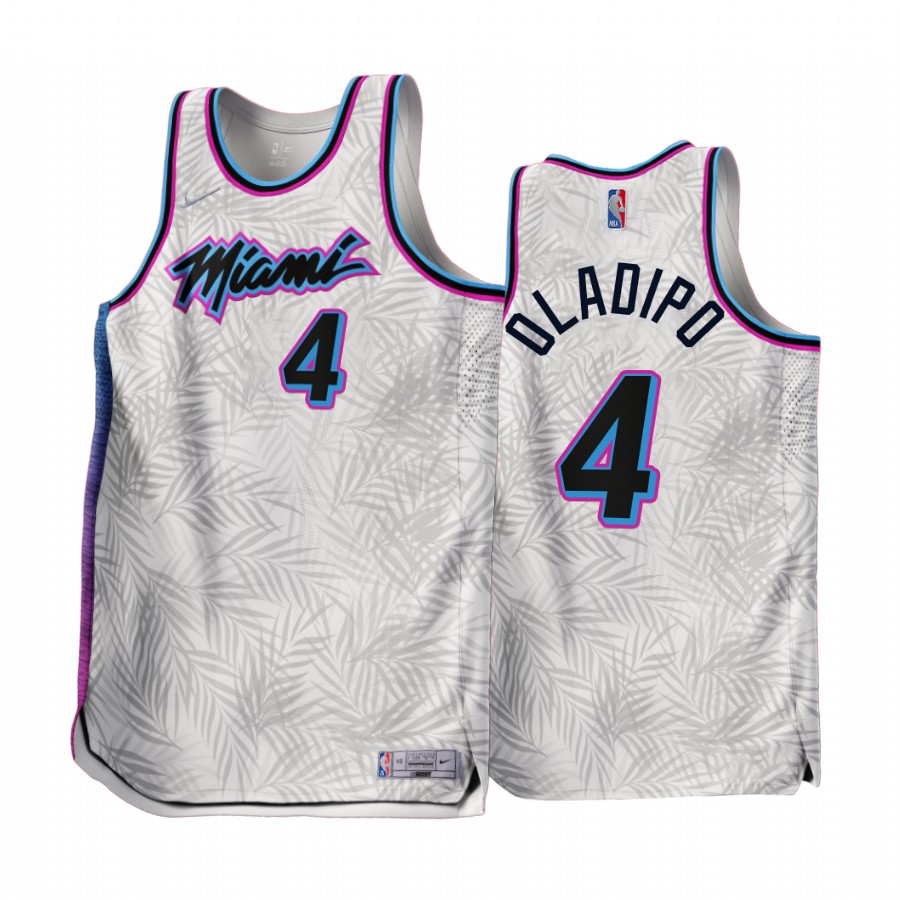 Miami Heat Victor Oladipo 2022-23 Earned Edition White #4 Jersey