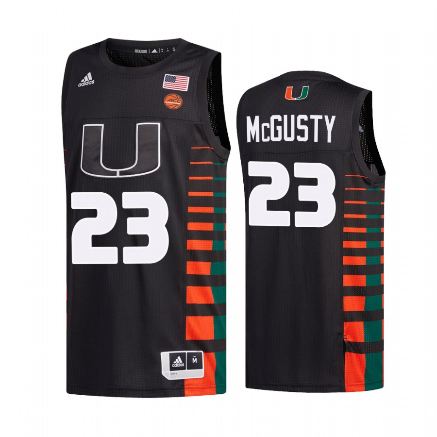 Miami Hurricanes Kameron McGusty Jersey 2022 College  Black Uniform